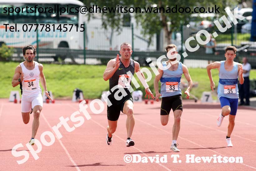 Richard Kilty ran 10.01 sec. in a 100 metres race at Hexham on Saturday, July 16th. Photo: David T. Hewitson/Sports for All Pics